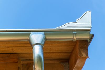 Metal Gutter System with Downspouts